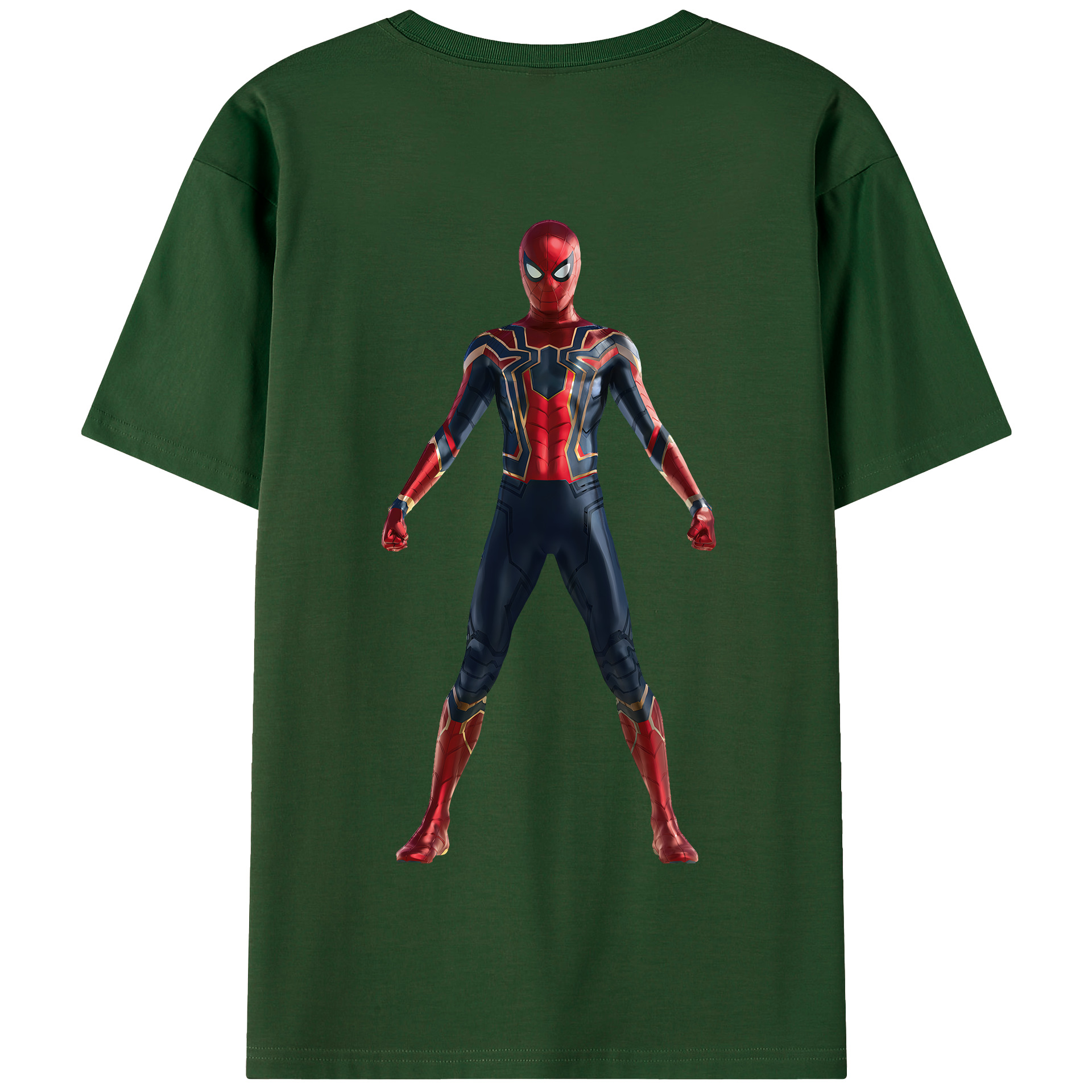 （画像用） Spider Man スパイダーマン 綿100％半袖Tシャツ（背面プリント）